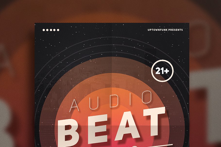 动感音乐演唱会海报传单模板 Audio Beat插图(2)