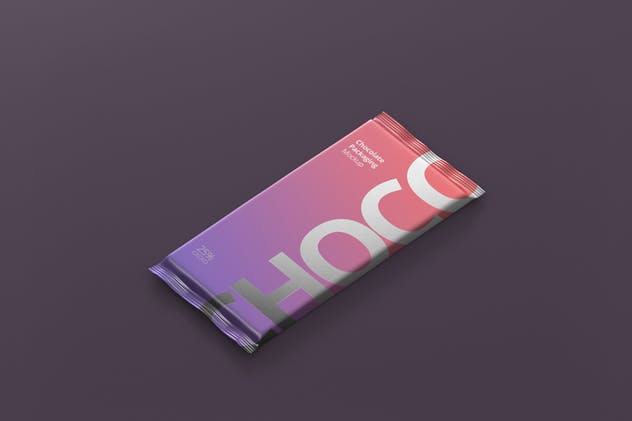 巧克力铝箔包装设计样机 Foil Chocolate Packaging Mockup插图(5)