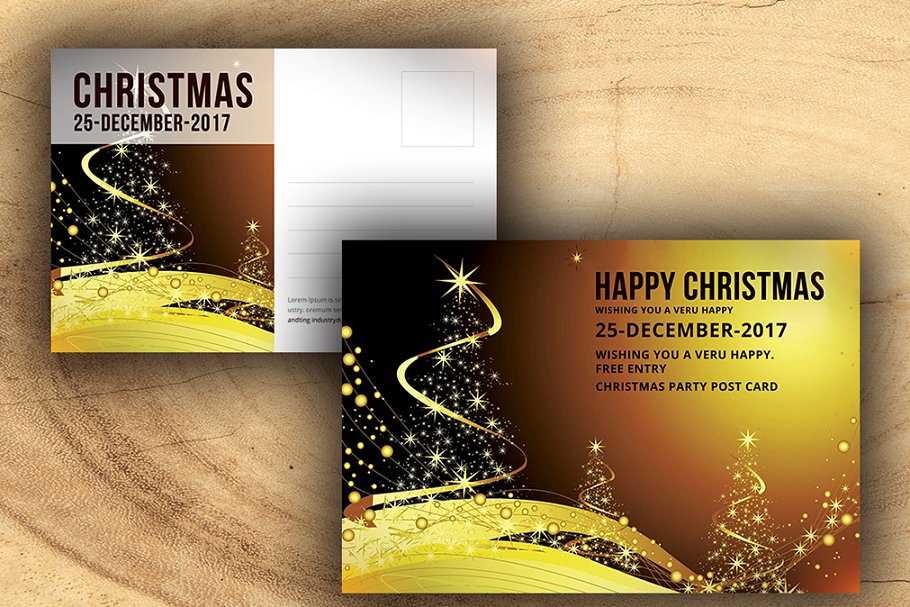 20套圣诞节贺卡卡片模板 20-Psd Christmas Cards Bundle插图(4)