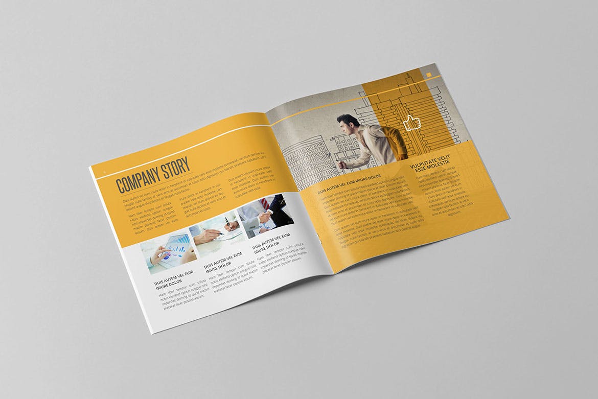 多用途商务公司方形企业画册设计模板 Multipurpose Business Square Brochure插图4
