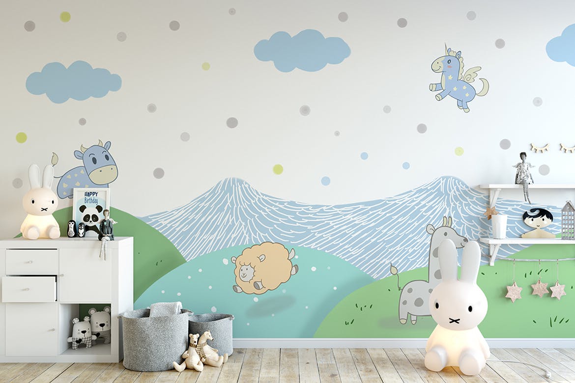 儿童墙纸动物装饰图案设计素材 Wallpaper Animal Decorative for Kids插图2