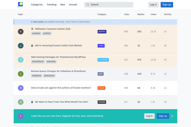 超强丰富网页表单设计PSD模板合集 Forum 19 – Forum Website PSD Template插图(1)