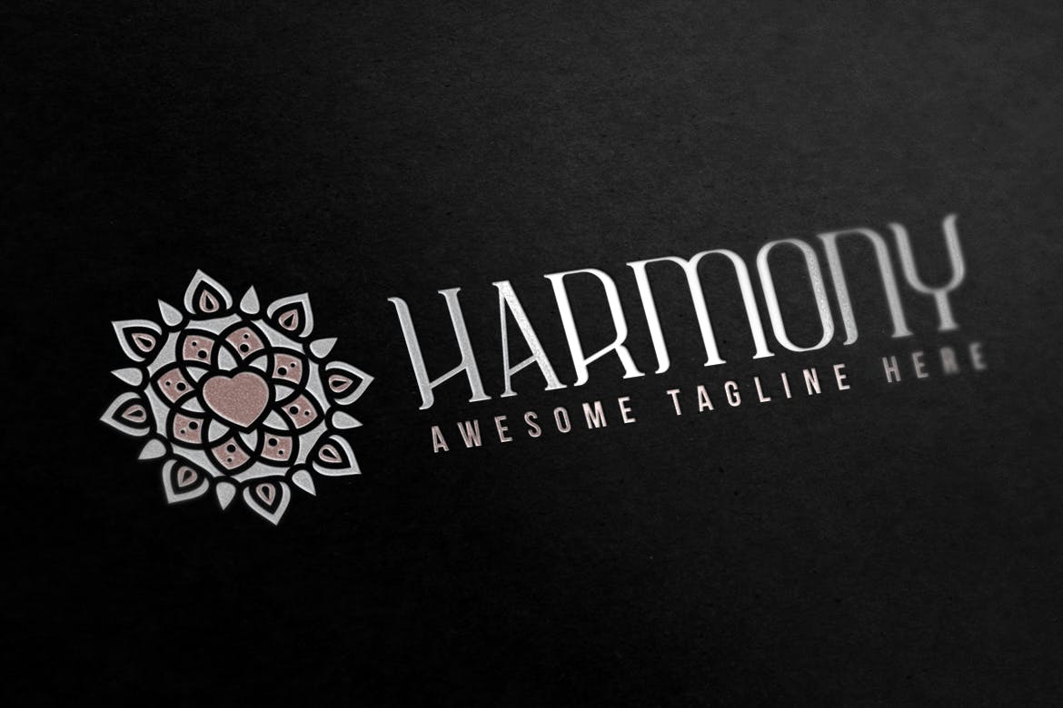 曼陀罗花图形Logo设计模板v2 Harmony Logo 2插图1