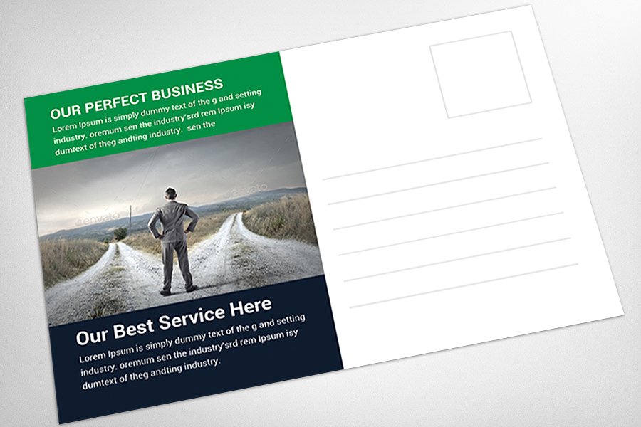 公司业务明信片模板 Corporate Business Postcard Template插图(3)