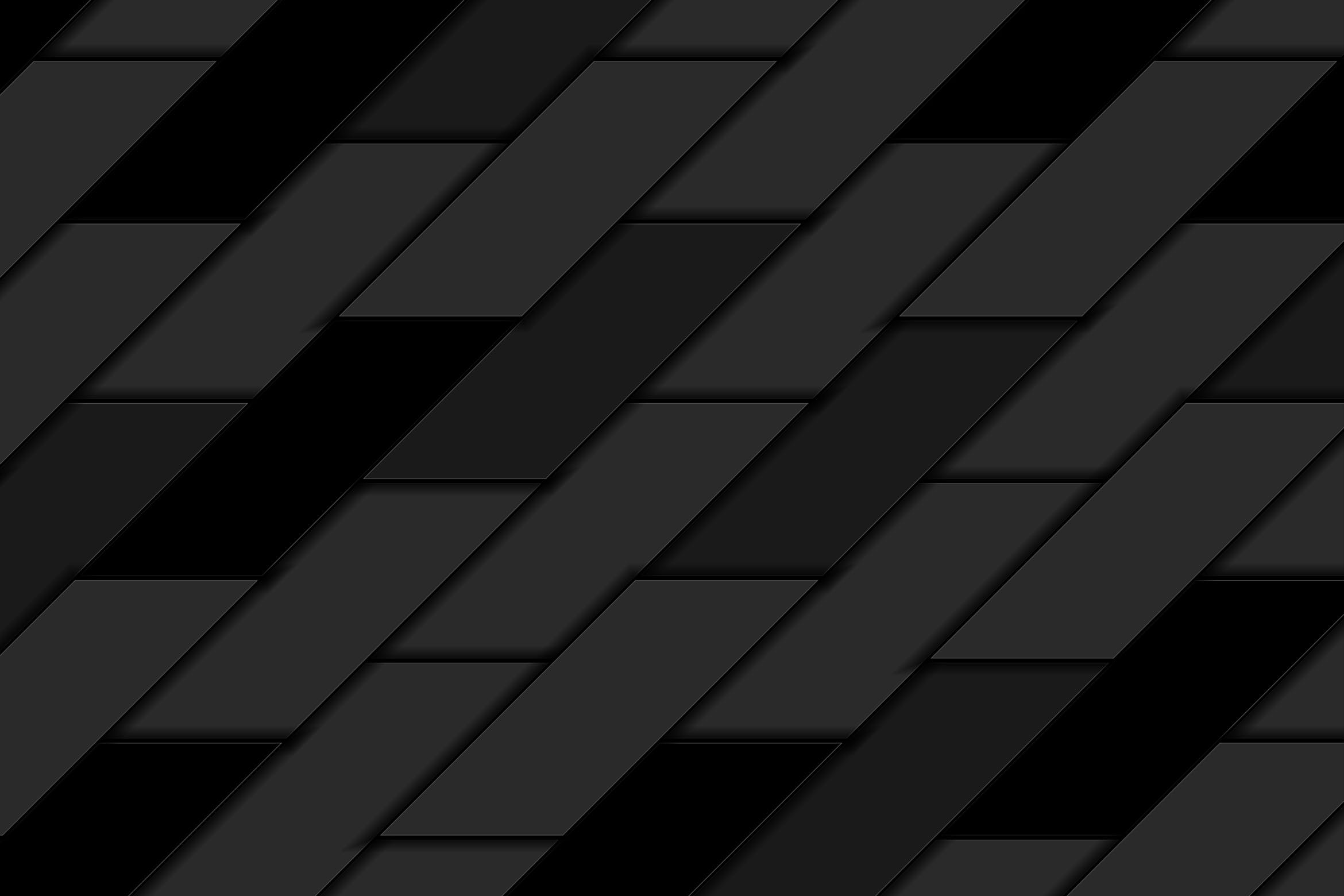 抽象黑色几何瓷砖高科技背景素材 Abstract black geometric tiles hi-tech background插图