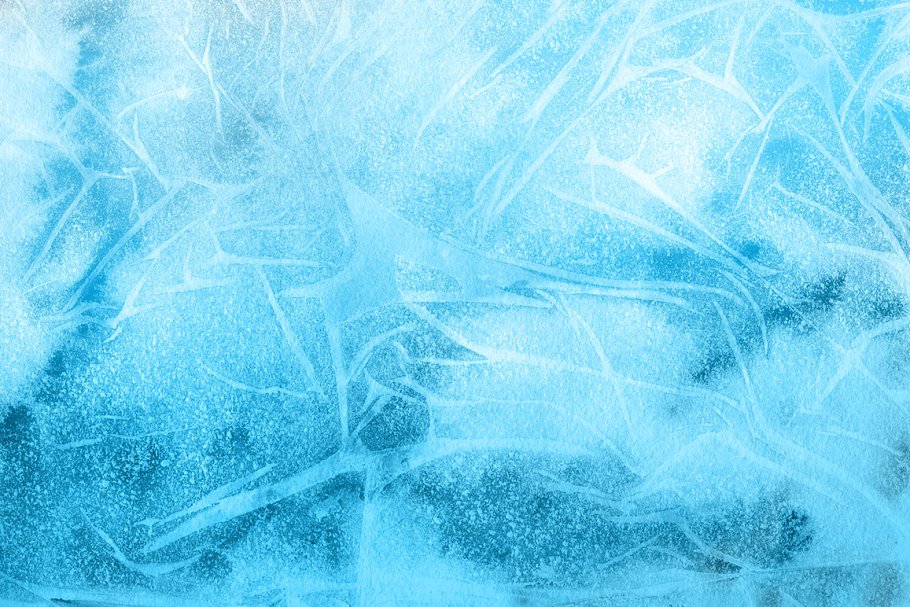 弗罗斯特蓝色冰霜水彩背景插图(5)