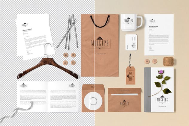 5款办公用品品牌VI场景样机 5 Stationery Mockups Scenes插图(6)