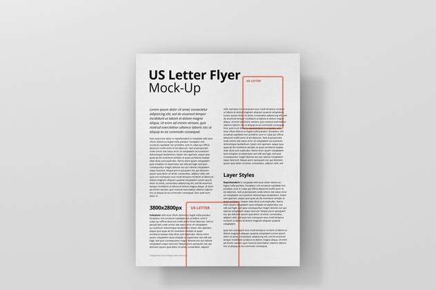 美国信纸尺寸传单设计样机模板 US Letter Flyer Mock-Up插图3