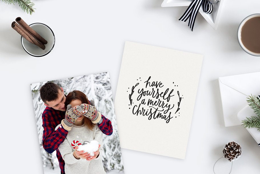 圣诞祝福语图形剪贴画 Quotes & clipart Merry Christmas SVG插图2