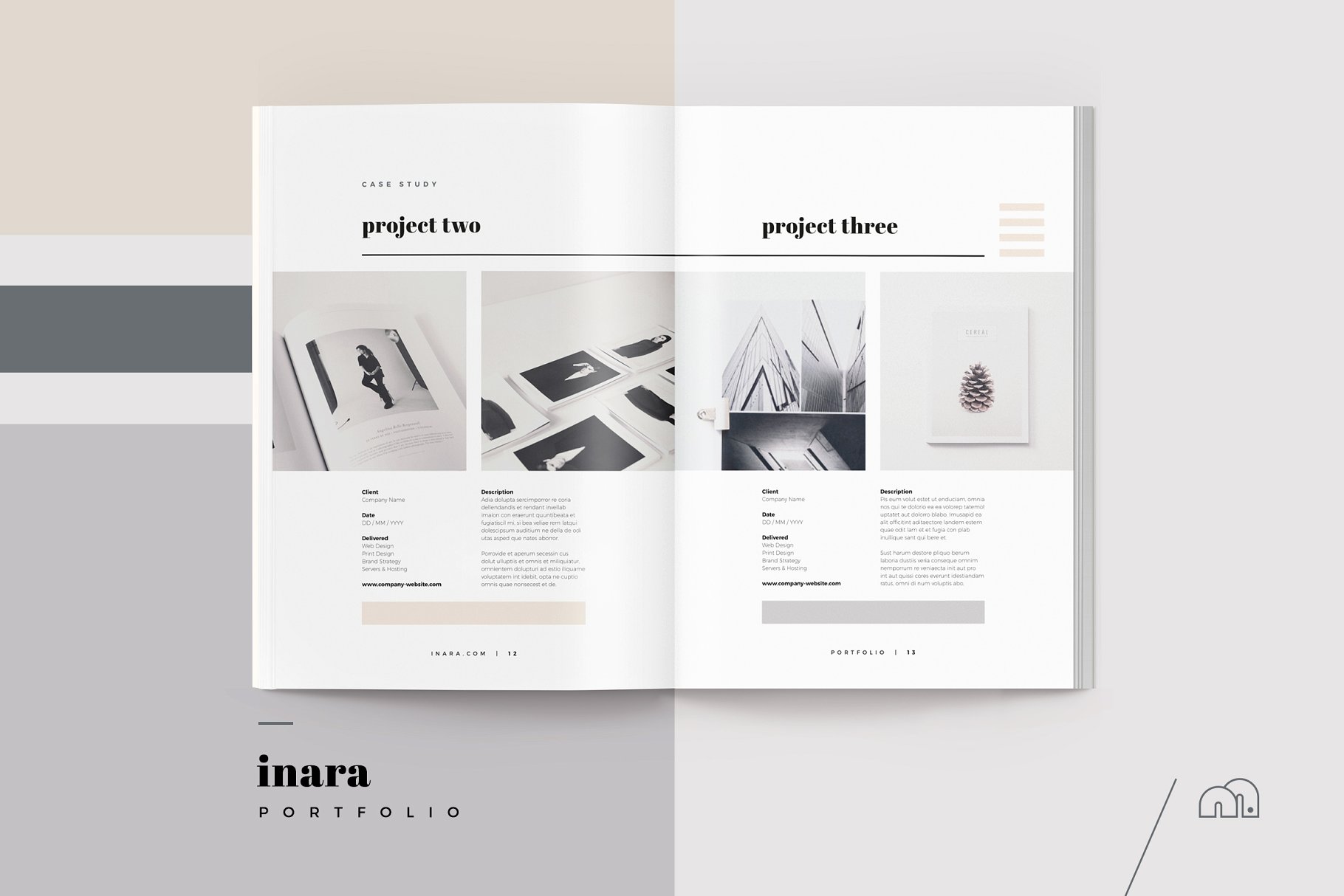 经典通用性企业宣传册设计模板 Portfolio – Inara插图3