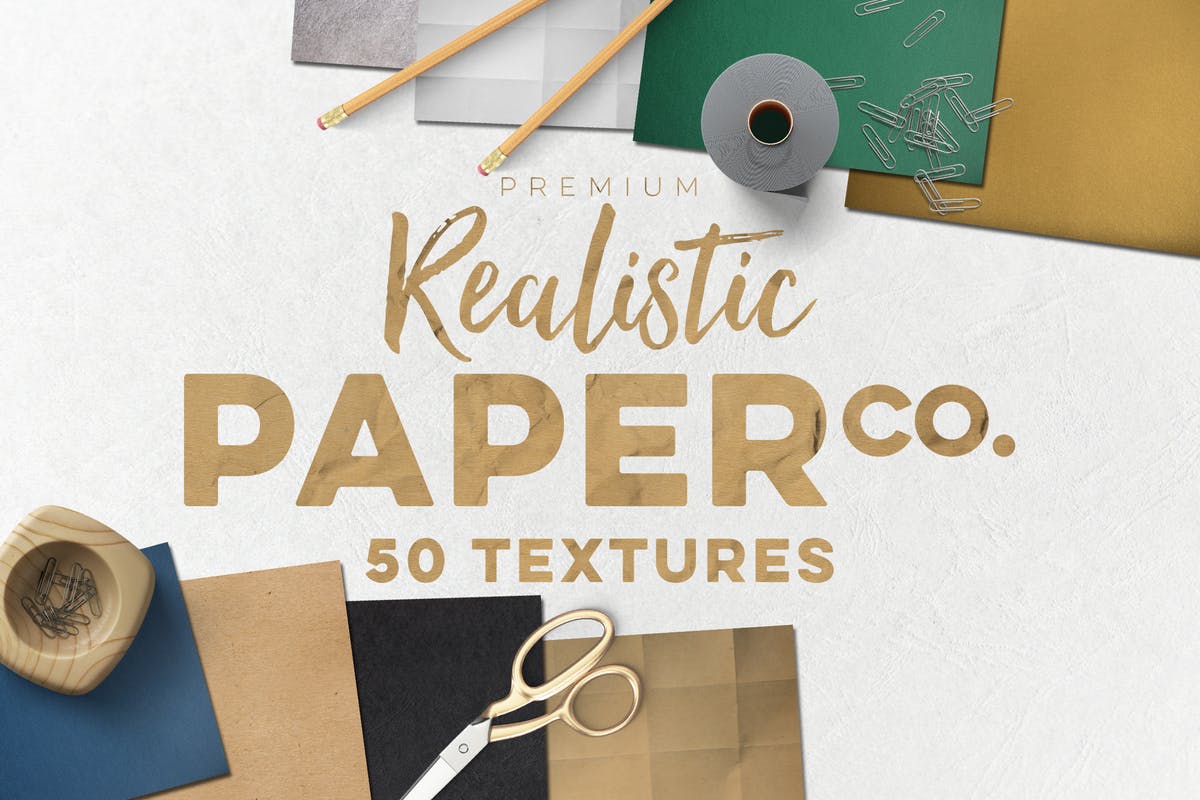 50款各种材质纸张纹理素材 50 Paper Textures Set插图