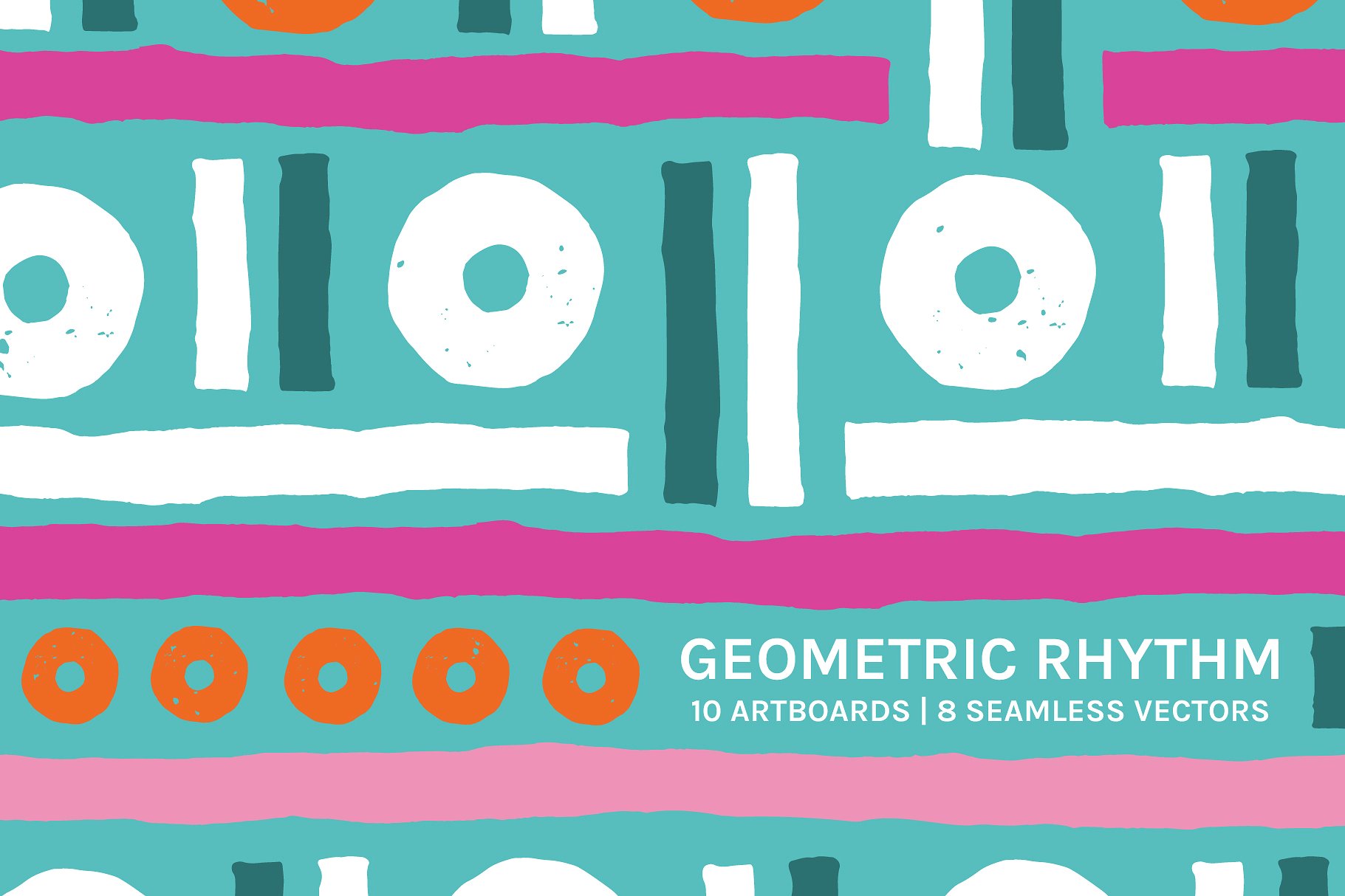 手绘几何图案无缝纹理 Geometric Rhythm | Boards + Patterns插图