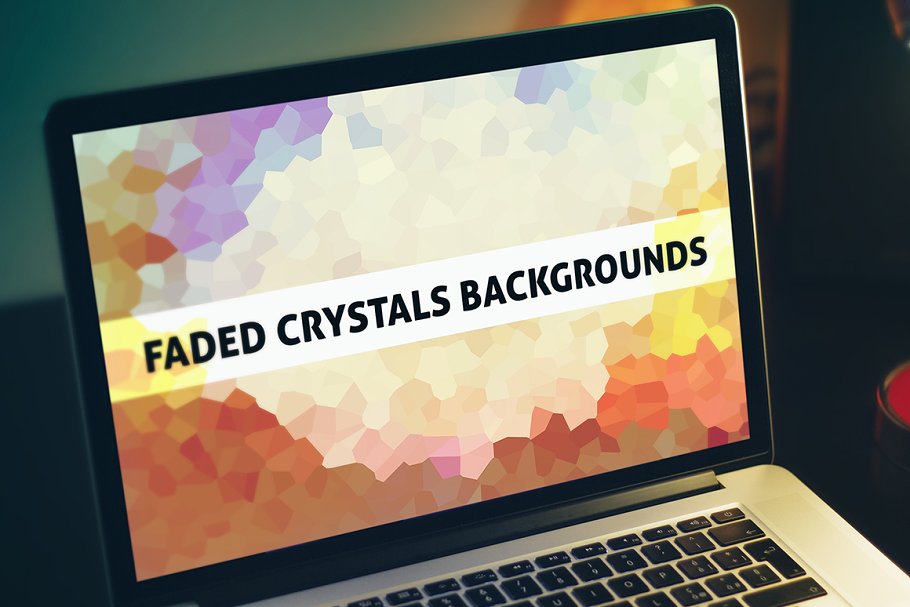 70个褪色抽象晶体背景 70 Faded Crystals Backgrounds插图