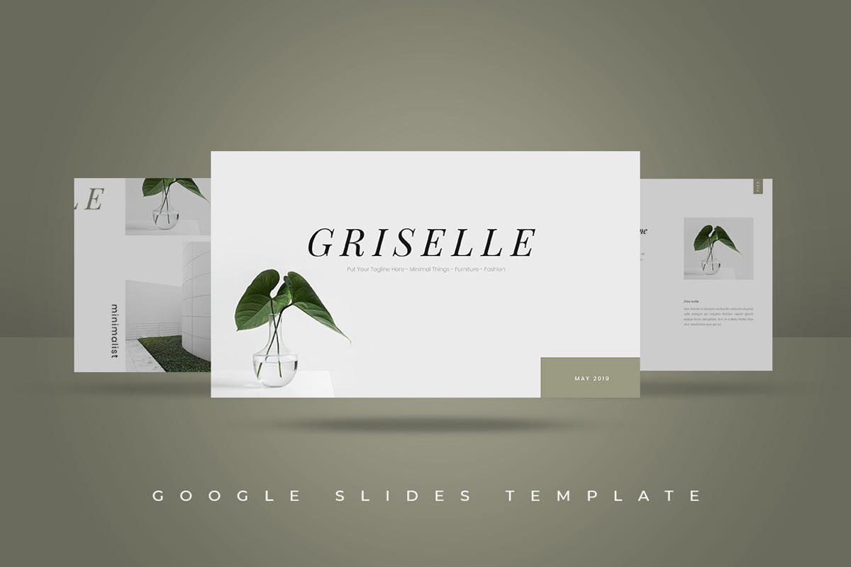 极简主义家居生活主题Google Slides品牌幻灯片模板 Griselle Google Slides插图