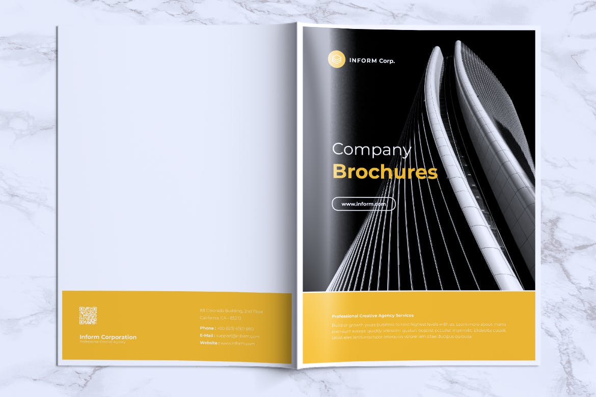 高逼格企业画册/产品服务目录INDD设计模板 INFORM Company Profile Brochure插图14