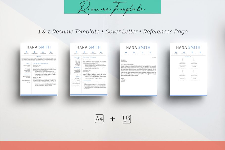 10合一简历模板合集 10 in 1 Resume Templates Bundle插图(6)