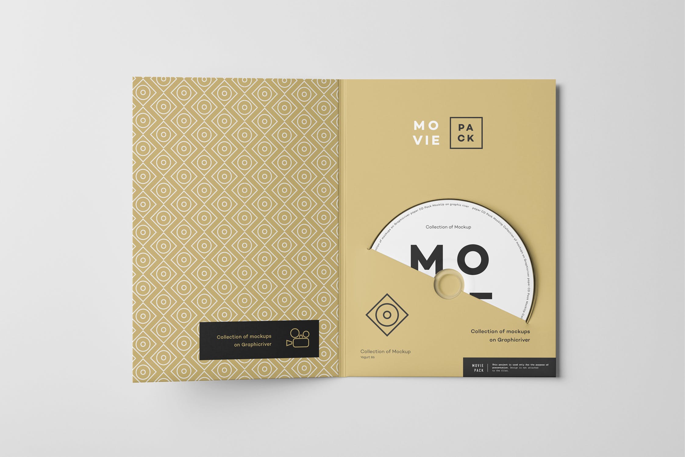 DVD电影光盘外包装设计样机模板4 Movie Pack Mock-up 4插图(1)