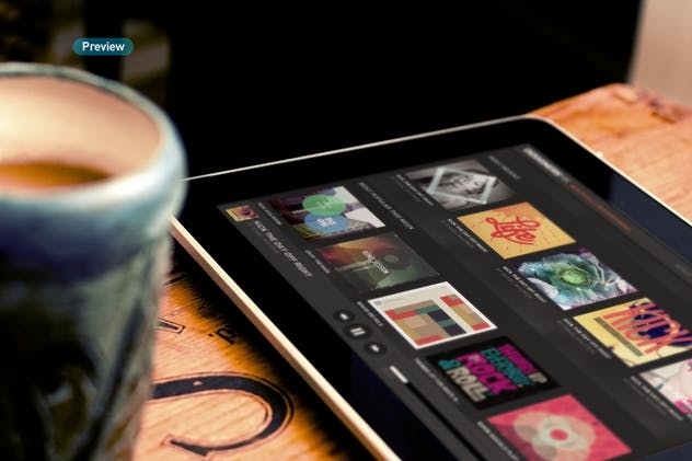 平板APP应用界面设计演示样机模板 Black iPad Tablet App UI Mock-Up插图(10)