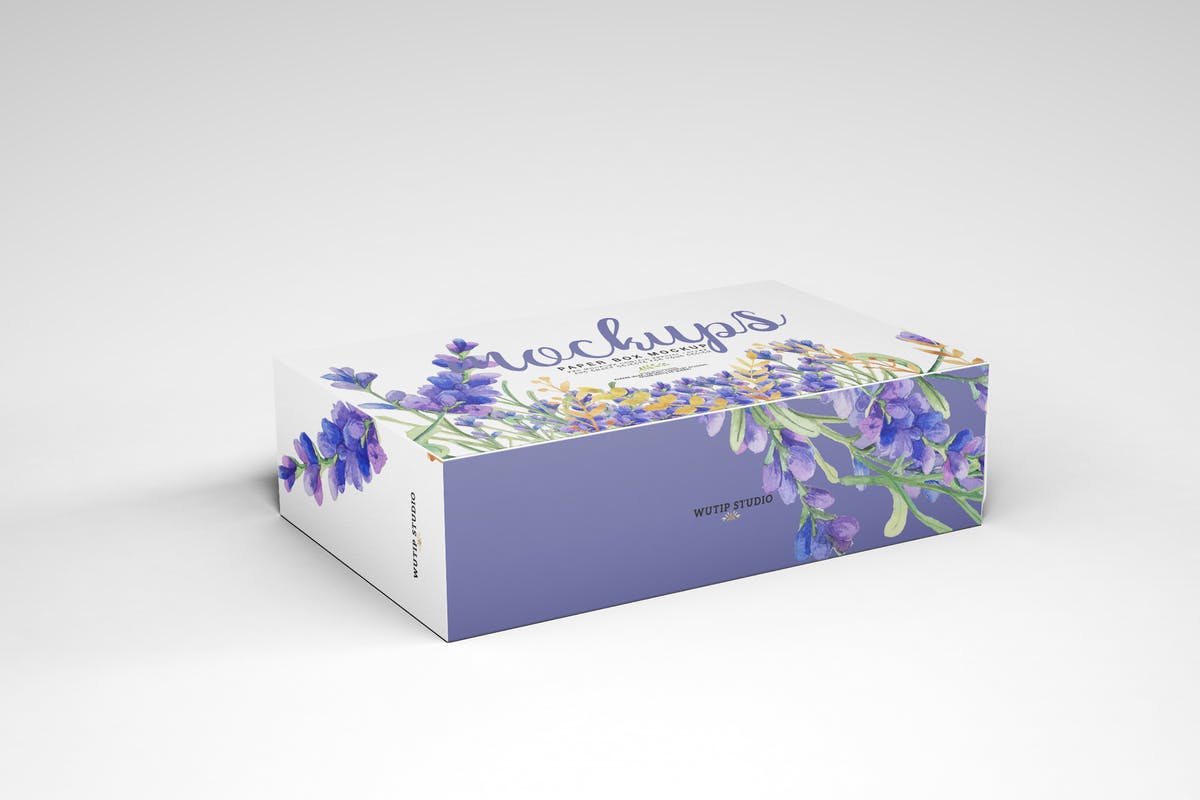 餐饮食品包装纸盒样机模板V5 Paper Box Mockup 05插图