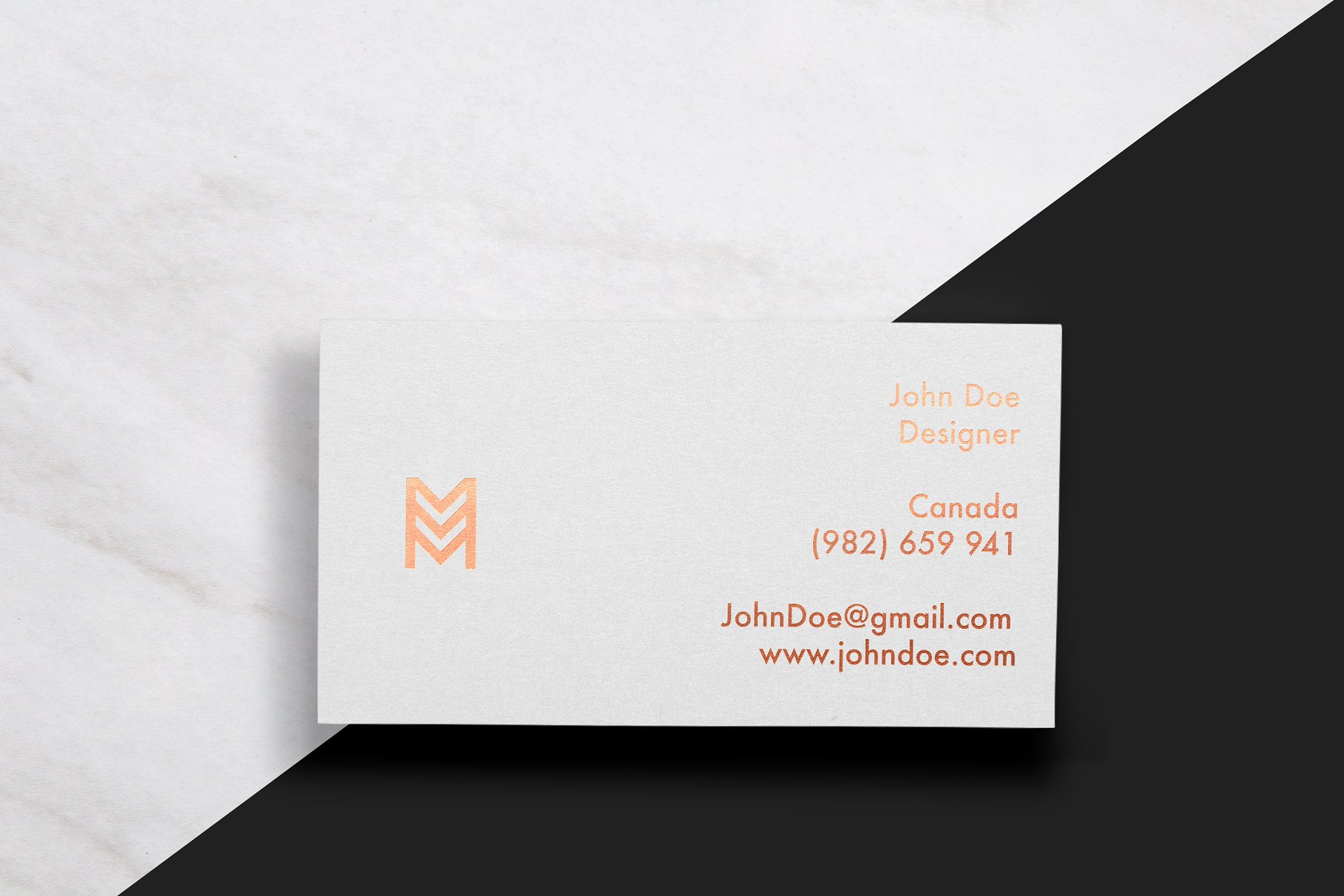 优雅风格企业名片模板样机 Elegant Business Card mockup插图(2)