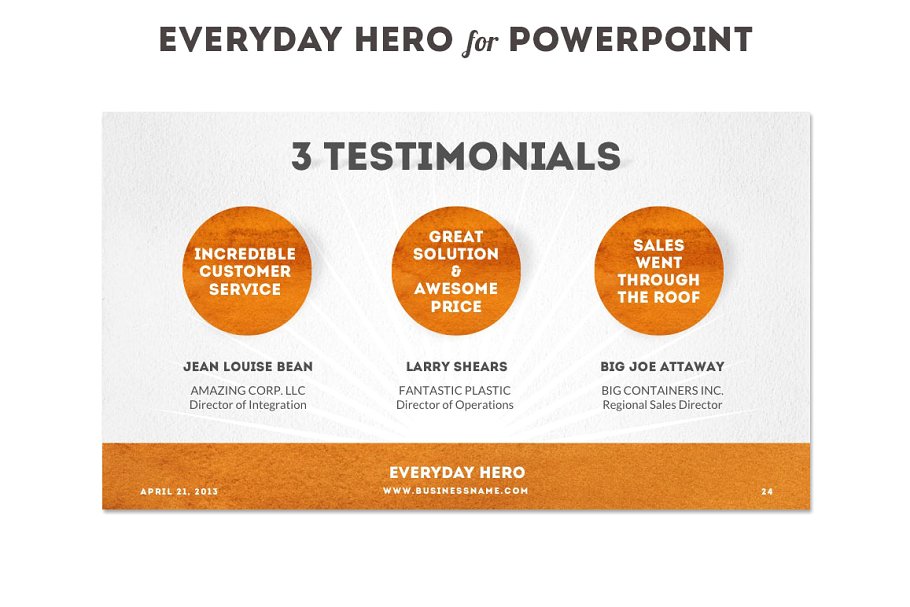 项目融资主题幻灯片模板 Everyday Hero Powerpoint HD Template插图(8)