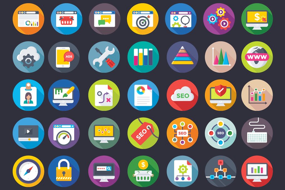 392枚SEO和数字营销图标 392 SEO and Digital Marketing Icons插图(2)