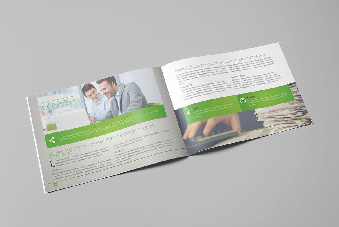横版公司/企业画册设计设计模板 LIght Business Landscape Brochure插图8