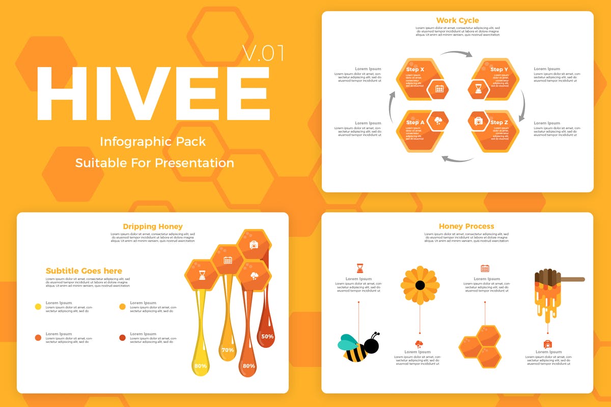 可视化数据统计分析信息图表矢量模板素材V1 Hivee v1 – Infographic插图