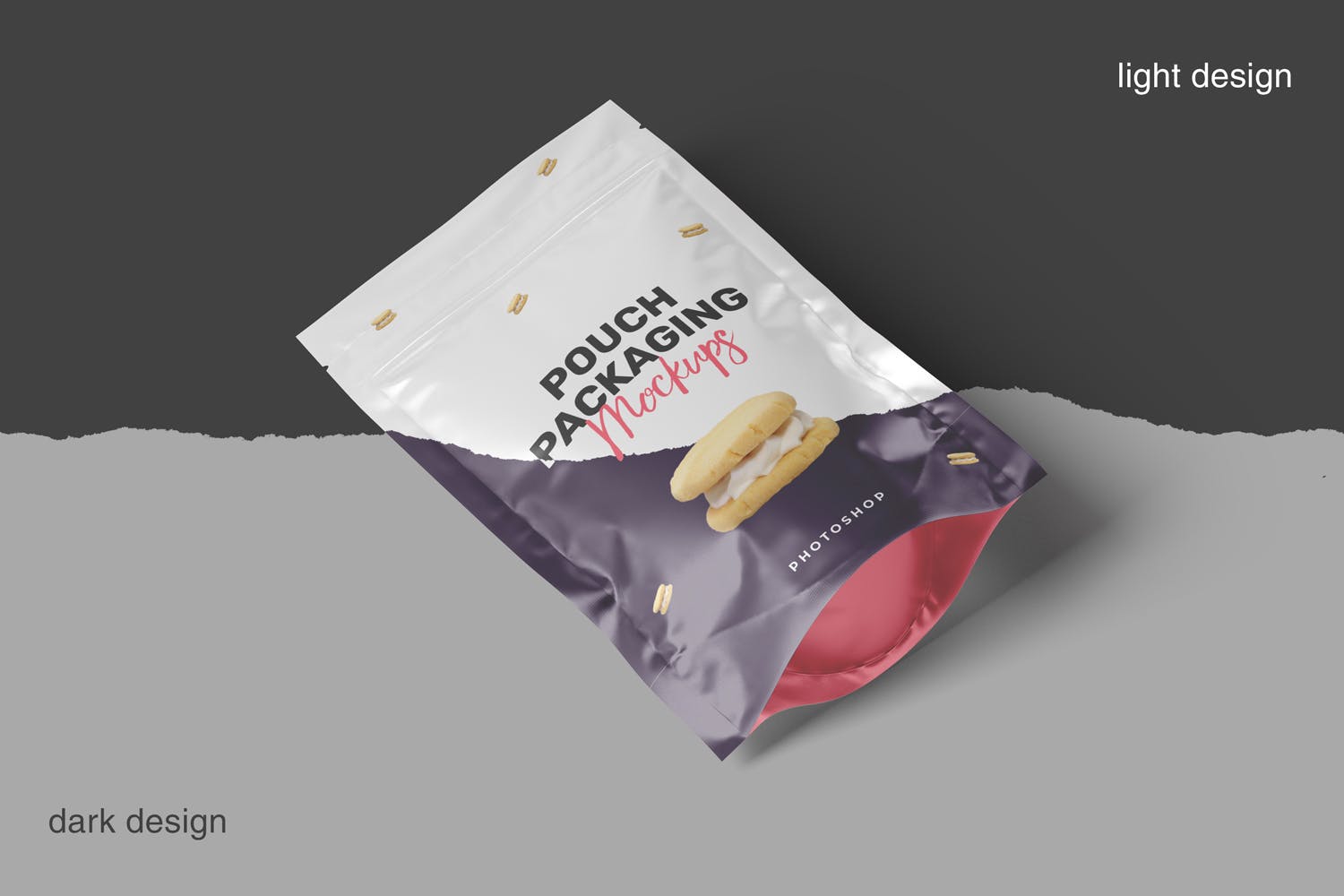 食品自封袋包装设计样机模板 Pouch Packaging Mockups插图(4)