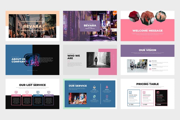 多用途企业商务Keynote幻灯片模板 Bevara : Street Photo Keynote Template插图(5)