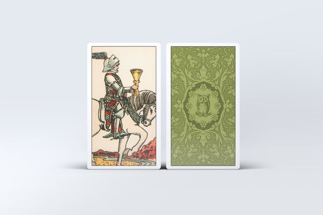 塔罗牌图案＆包装盒设计样机模板 Tarot Card Mock-Up插图1
