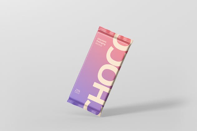 巧克力铝箔包装设计样机 Foil Chocolate Packaging Mockup插图(2)