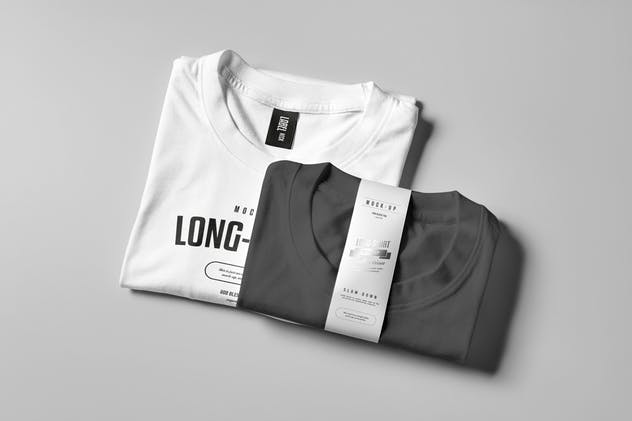 长袖T恤样机模板 Long Shirt Mock-up插图(9)