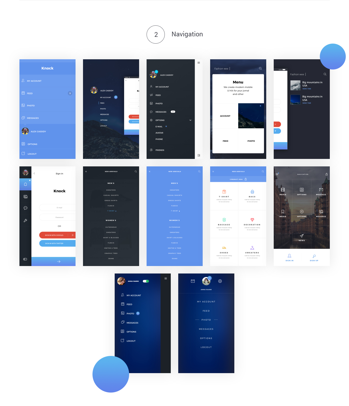 170 APP 界面模板 Knock Mobile UI Kit with Wireframe [PSD&SKETCH]插图(11)
