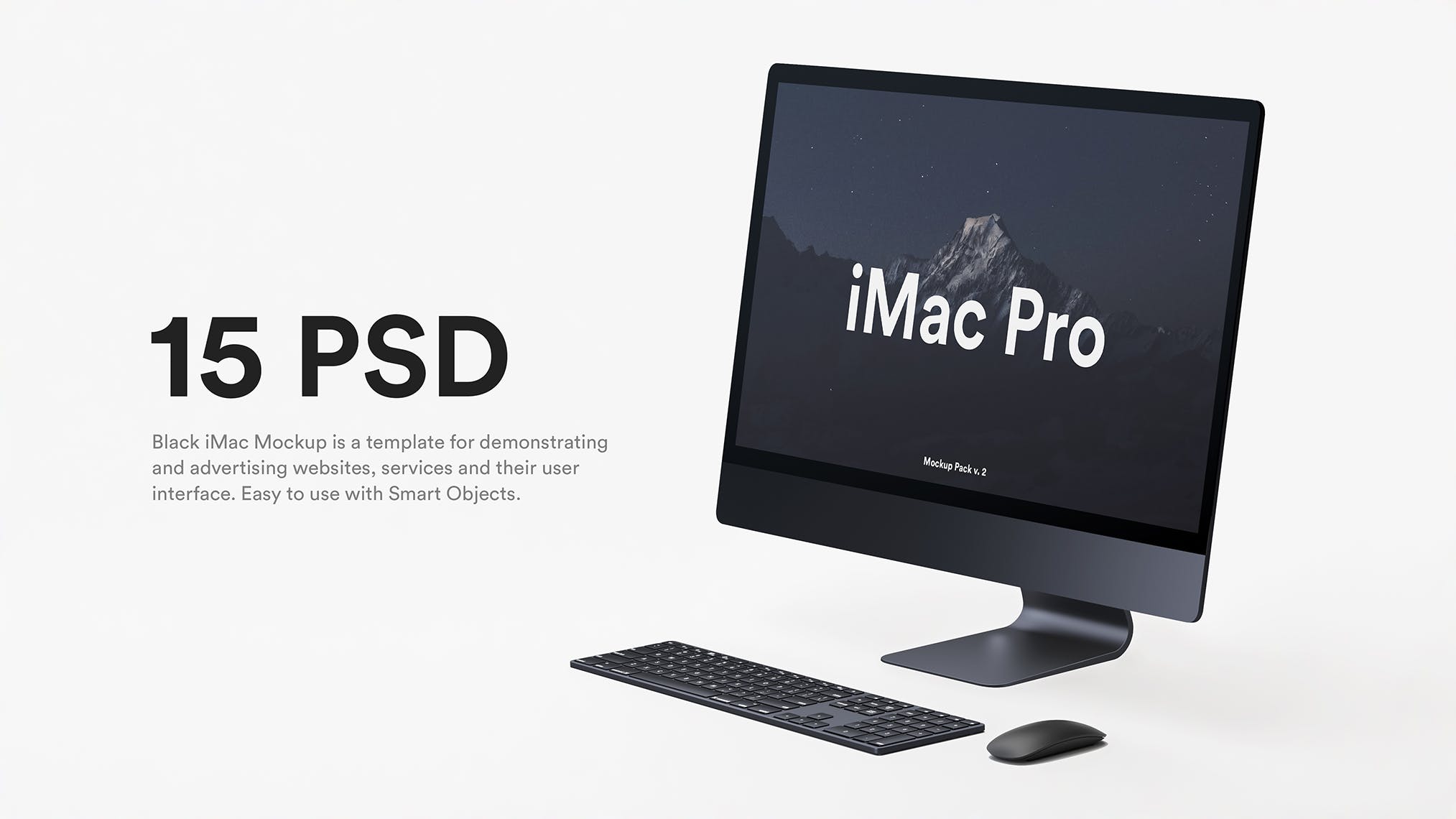 5K高分辨率iMac Pro一体机多角度样机模板 iMac Pro Kit插图5
