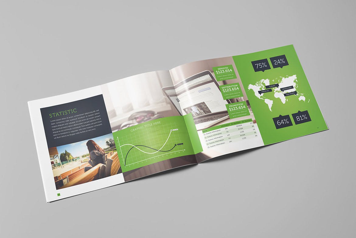 大型上市公司宣传画册设计模板 Corporate Business Landscape Brochure插图7