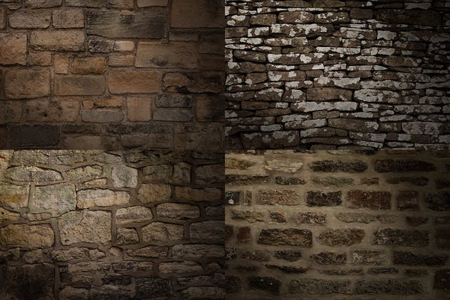 20款石墙纹理背景合集 Stone Wall Textures / Backgrounds插图2