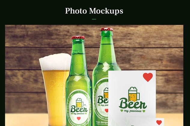 啤酒包装&品牌VI样机模板 Beer Package & Branding Mock-ups插图(4)