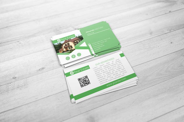 企业名片卡片样机模板 Business Card Mock-Up插图(7)