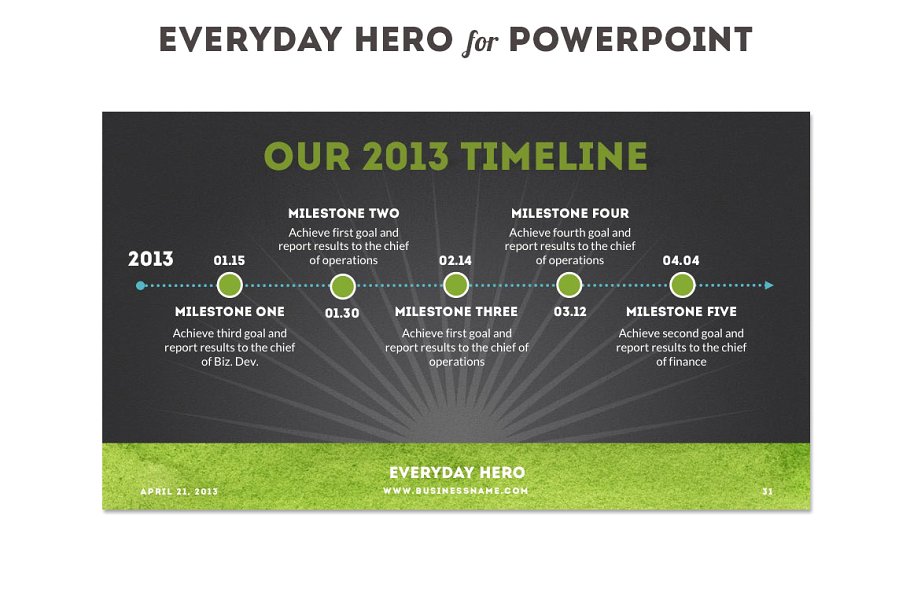 项目融资主题幻灯片模板 Everyday Hero Powerpoint HD Template插图7