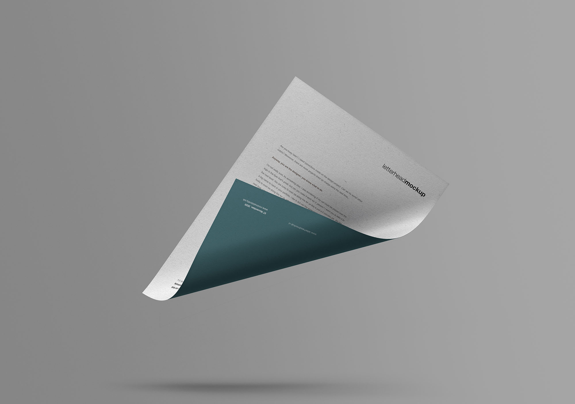 悬浮效果A4纸规格海报传单设计效果图样机 Floating A4 Paper Mockup插图