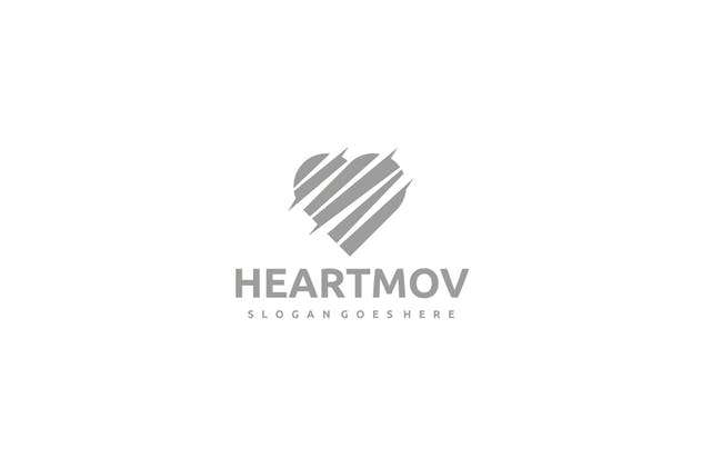 慈善组织心形创意Logo设计模板 Heart Logo插图2