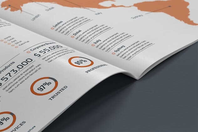 12页简单易用企业画册设计INDD设计模板 Business Brochure Template插图(9)