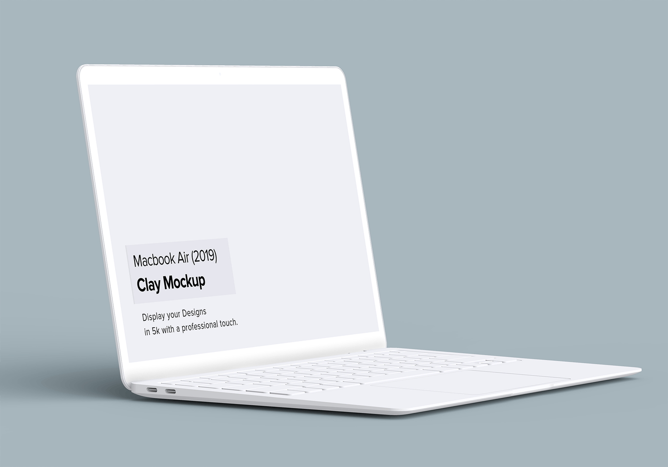 2019款MacBook Air超极本屏幕预览样机模板 Clay Macbook Air Mockup 1.0插图(4)