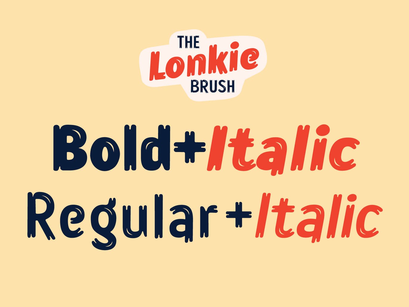 复古丹麦电影海报设计英文笔刷字体 Lonkie Brush插图3