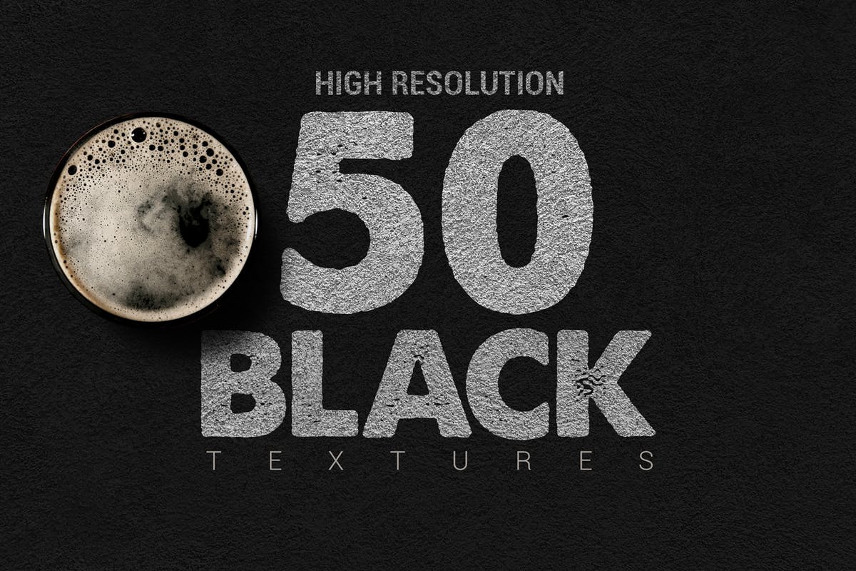 50款单反微距拍摄经典黑色肌理纹理背景 Bundle Black Textures Vol1 x50插图