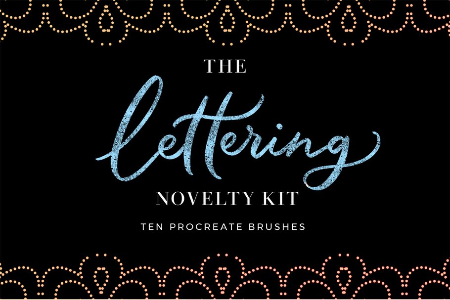 10款手写字体字母笔刷[for Procreate] Procreate Lettering Brushes Novelty插图