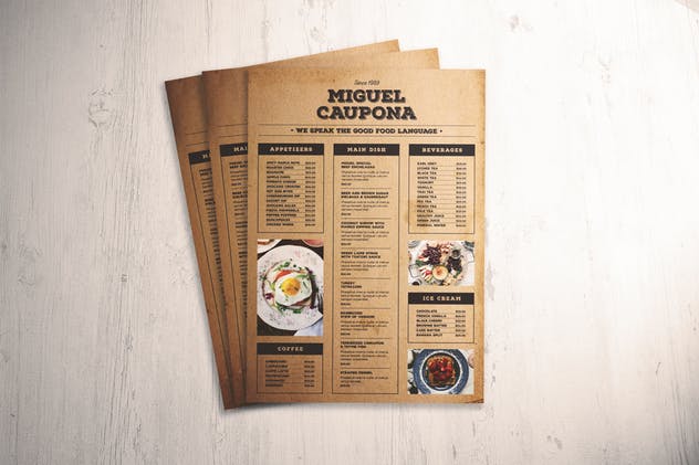 经典美食菜谱菜单设计模板 Classic Food Menu插图(9)