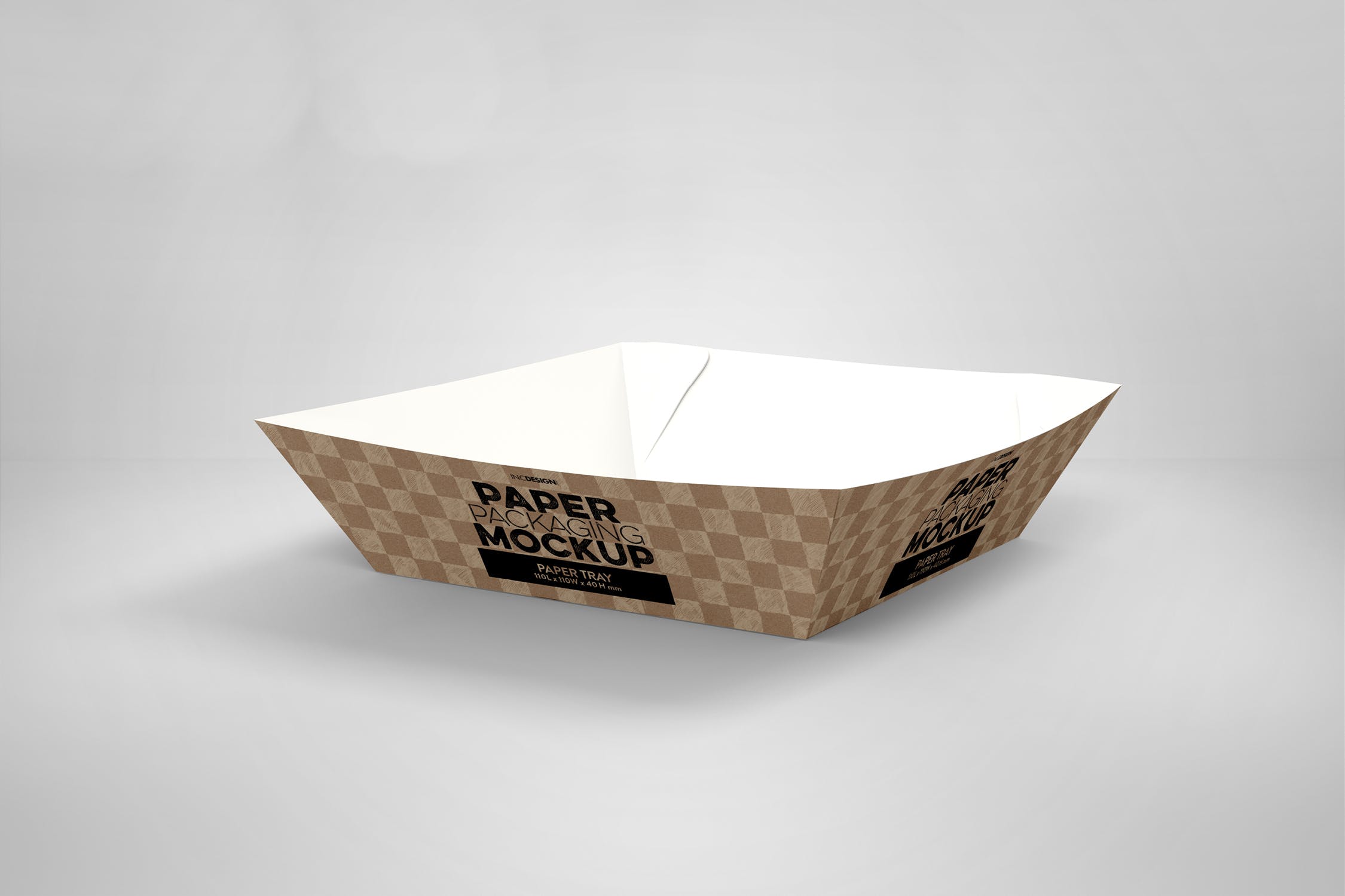一次性小吃纸盘样机模板 Paper Tray 6 Packaging Mockup插图3