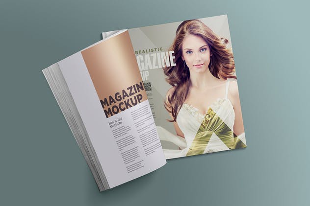 时尚杂志内页设计排版样机模板 Open Magazine Mockups插图3